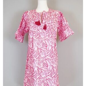 La Plage Pink and White Dress